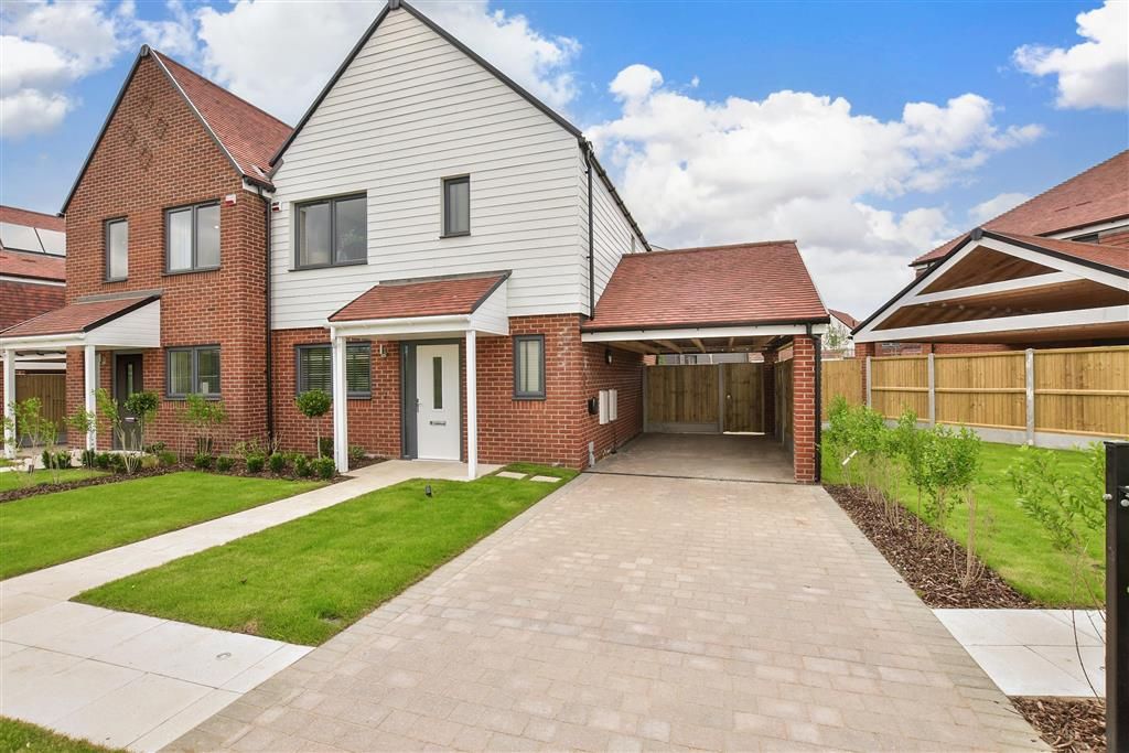 New home, 3 bed semi-detached house for sale in Nassella Gardens, Grasmere Gardens (Phase 1), Chestfield, Whitstable, Kent CT5, £287,500