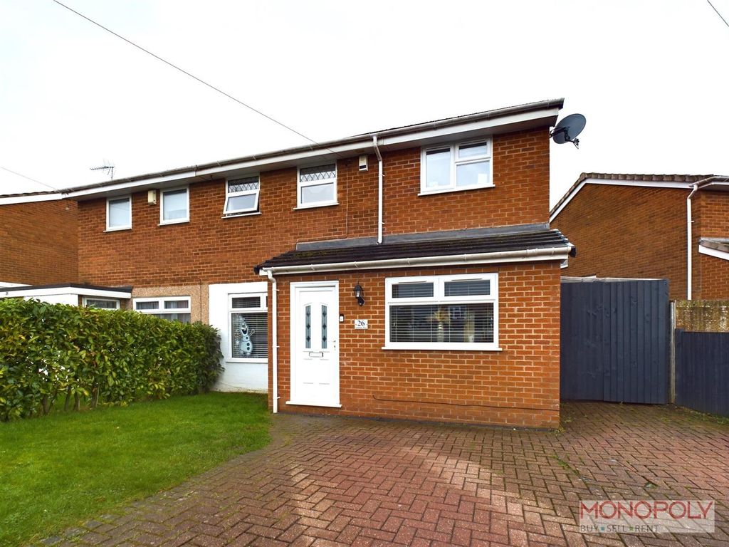 3 bed semi-detached house for sale in Ashburn Way, Wrexham LL13, £205,000