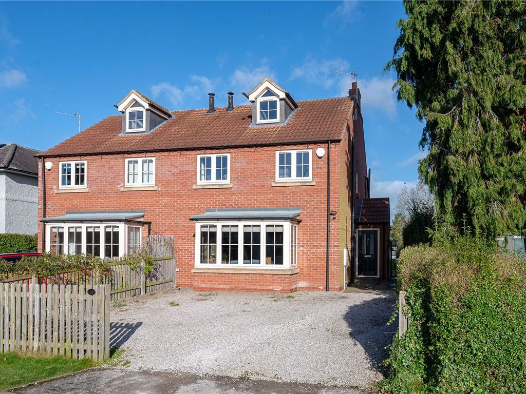 4 bed semi-detached house for sale in The Village, Earswick, York, North Yorkshire YO32, £595,000
