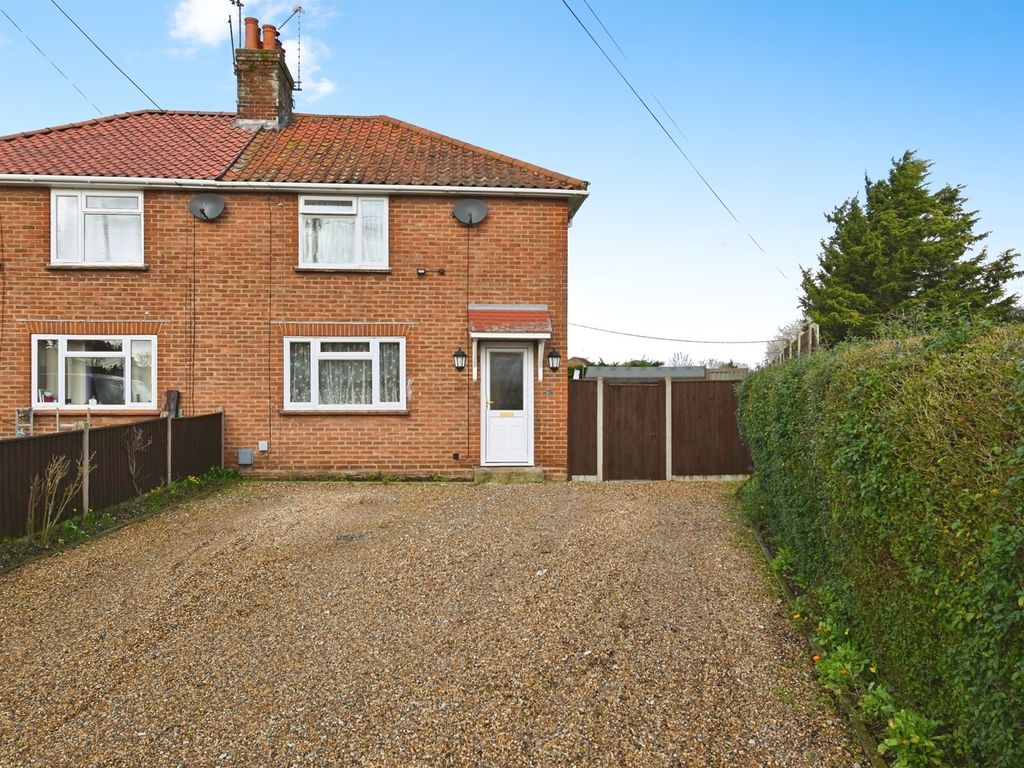 3 bed semi-detached house for sale in The Street, Earsham, Bungay NR35, £325,000