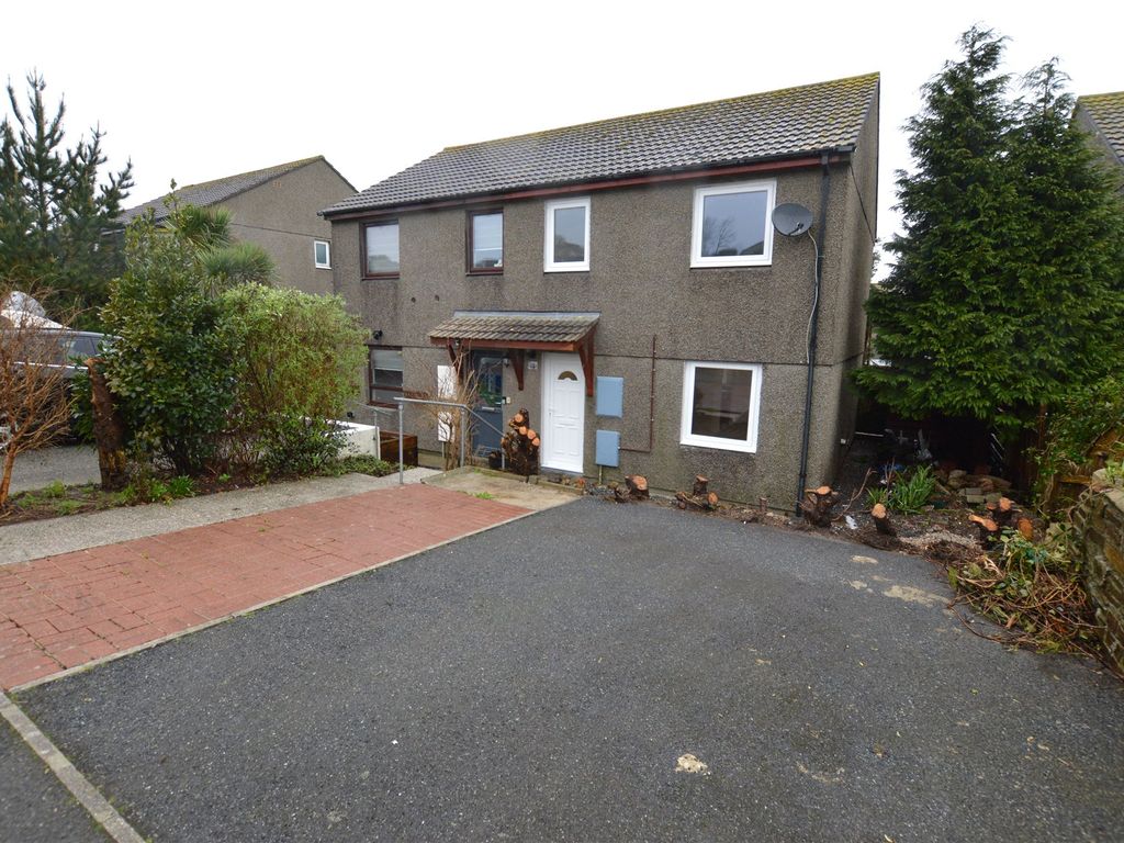 3 bed semi-detached house for sale in Pengegon Way, Pengegon, Camborne, Cornwall TR14, £197,000