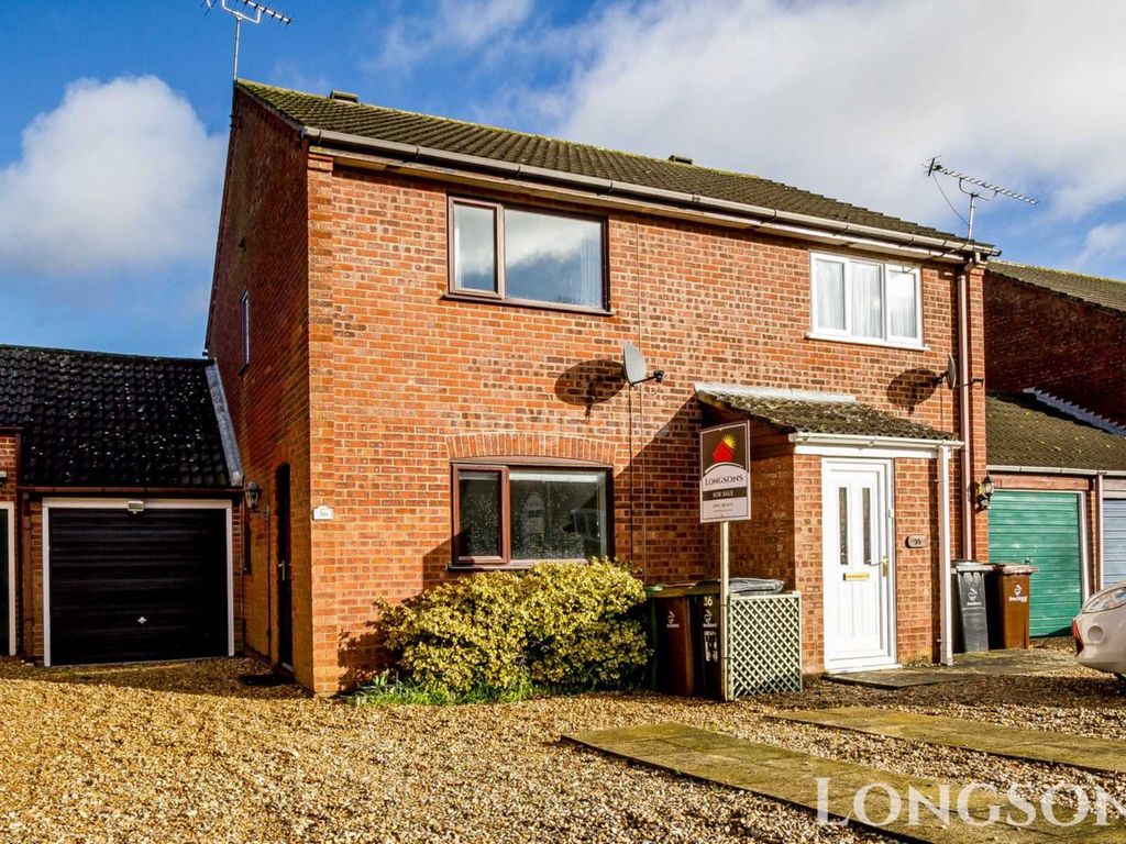 2 bed semi-detached house for sale in Henrys Court, Watton IP25, £219,950