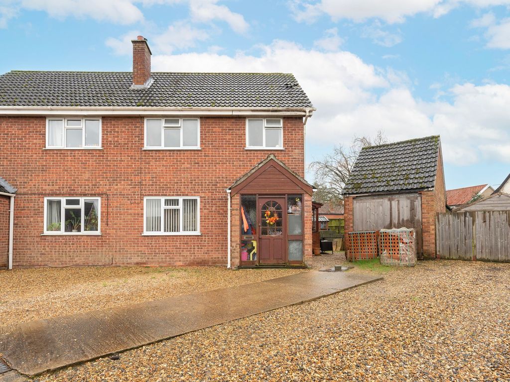 3 bed semi-detached house for sale in Apple Close, Banham, Norwich NR16, £270,000