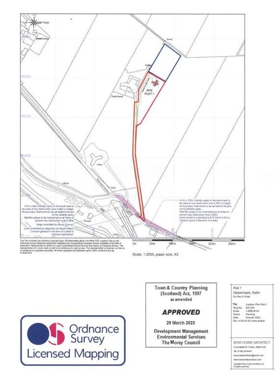 Land for sale in Plots At Oakenfield, Newmill, Keith AB55, £75,000