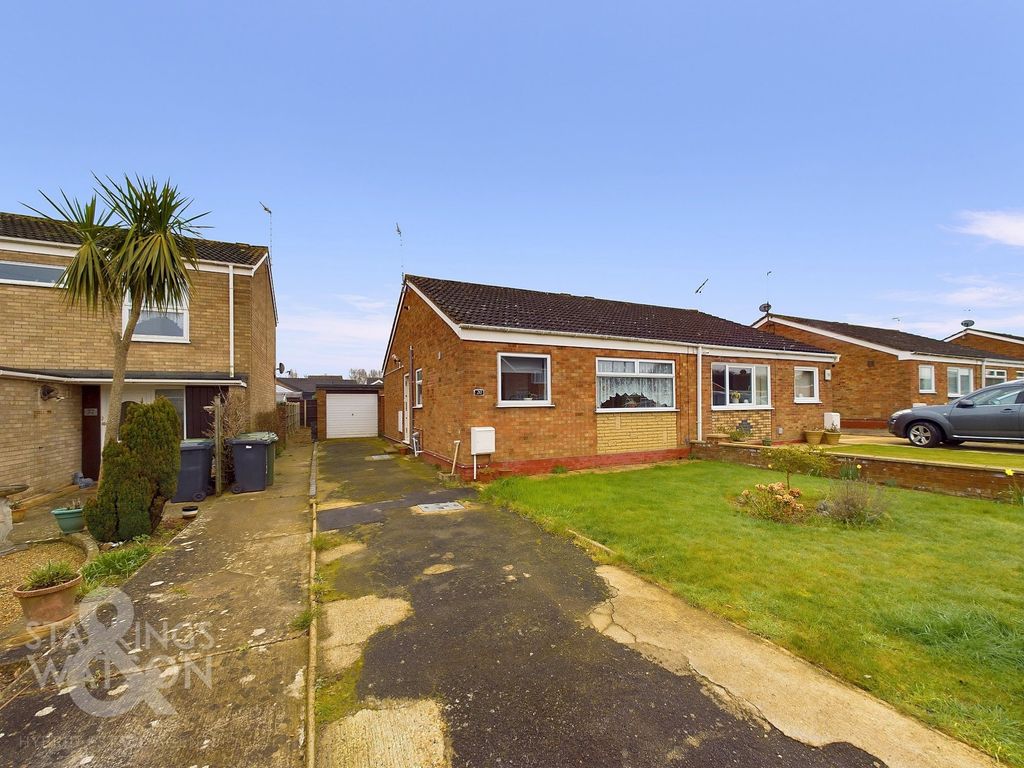 2 bed semi-detached bungalow for sale in Hopton Gardens, Hopton, Great Yarmouth NR31, £200,000