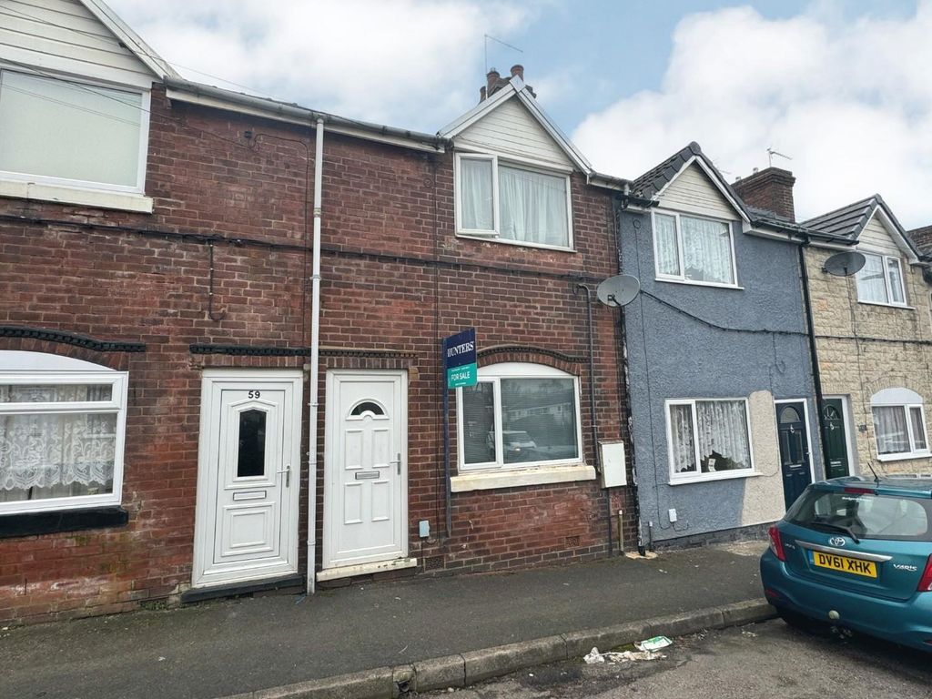 2 bed terraced house for sale in Hunloke Road, Holmewood, Chesterfield S42, £90,000